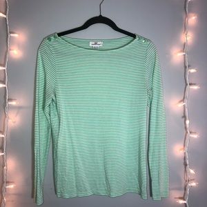 vineyard vines striped button blouse